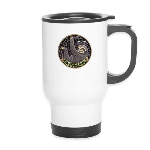 Sloth Home Watcher T Shirt - 14 oz Travel Mug with Handle