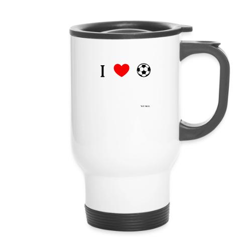 I heart soccer - Women - 14 oz Travel Mug with Handle