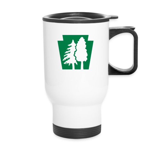 PA Keystone w/trees - Travel Mug with Handle