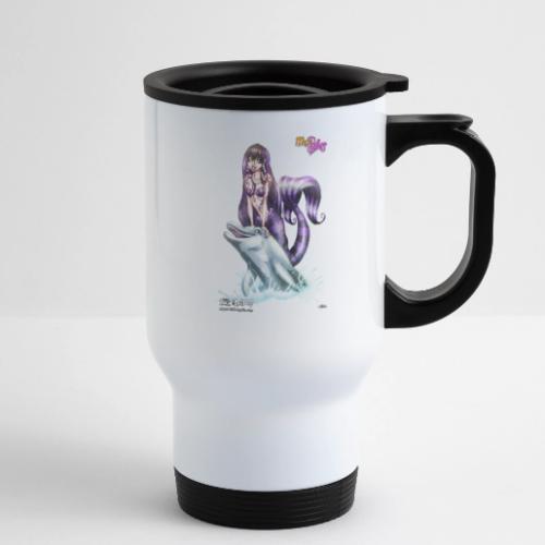 MegaBabes Dot Mermaid - 14 oz Travel Mug with Handle