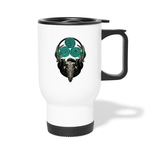 The Antlered Crown (No Text) - Travel Mug with Handle