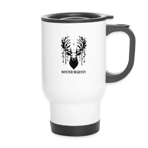 Majestic Reindeer T-Shirt, Poster, & Mug - 14 oz Travel Mug with Handle