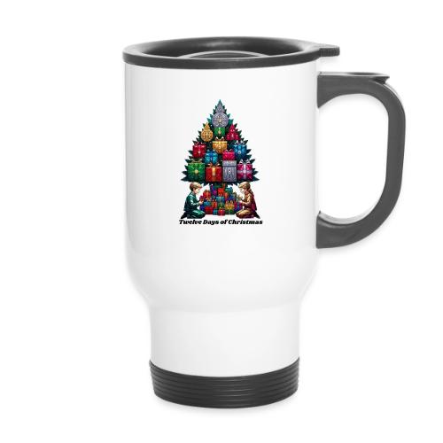 Twelve Days of Gifts T-Shirt - 14 oz Travel Mug with Handle