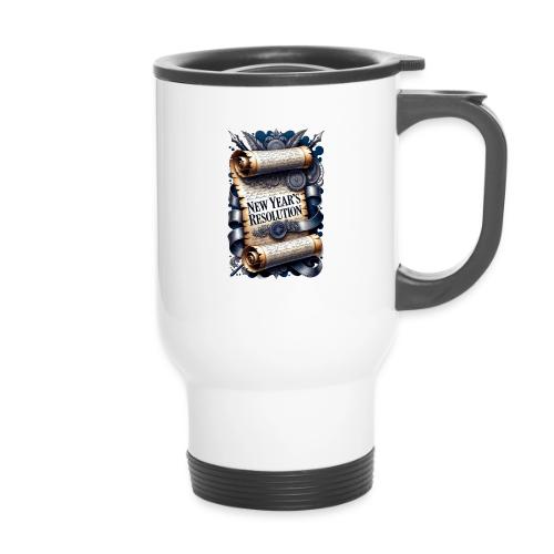 New Year's Resolution T-Shirt - 14 oz Travel Mug with Handle