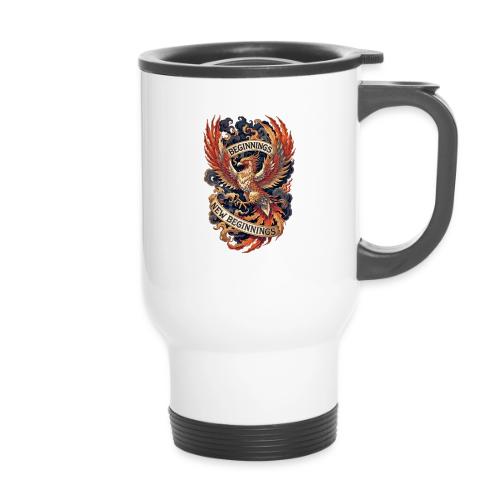 Phoenix New Year T-Shirt - 14 oz Travel Mug with Handle