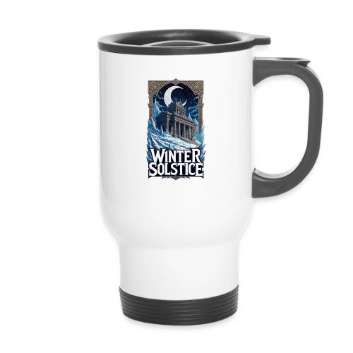 Winter Solstice Temple T-Shirt - 14 oz Travel Mug with Handle