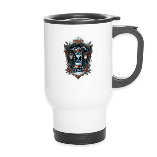 Wintering in Peace (No Visitors) T-Shirt - 14 oz Travel Mug with Handle