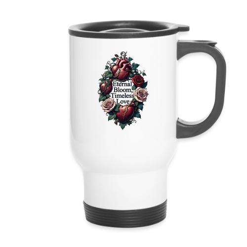 Eternal Bloom Timeless Love Entwined Hearts T-Shir - 14 oz Travel Mug with Handle