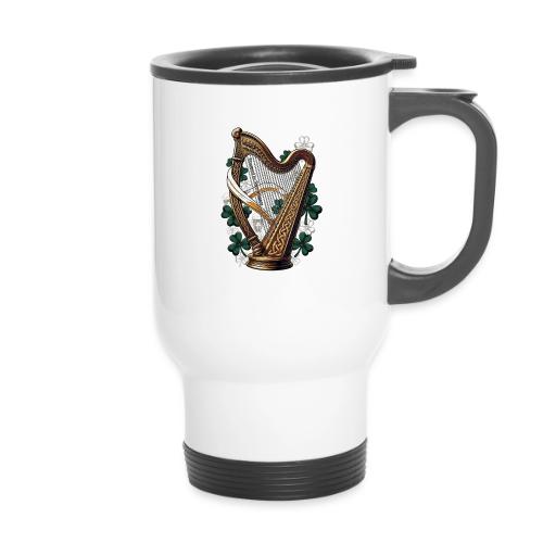 Emerald Harp Shenanigans T-Shirt - 14 oz Travel Mug with Handle