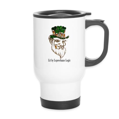 Leprechaun Lantern Mischief T-Shirt - 14 oz Travel Mug with Handle
