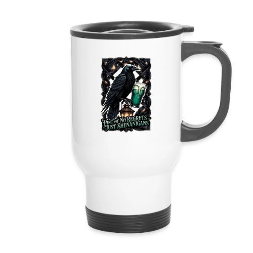 Sarcastic Raven Shenanigans Tee - 14 oz Travel Mug with Handle