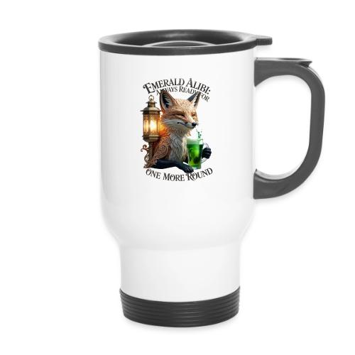 Emerald Alibi Fox Graphic Tee - 14 oz Travel Mug with Handle