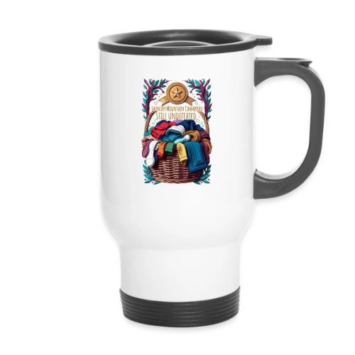Laundry Mountain Champion Tee | Still Undefeated - 14 oz Travel Mug with Handle