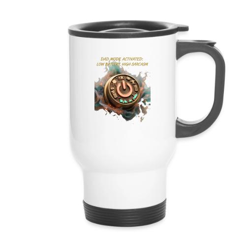Dad Mode Activated T Shirt, Funny Dad Gift - 14 oz Travel Mug with Handle