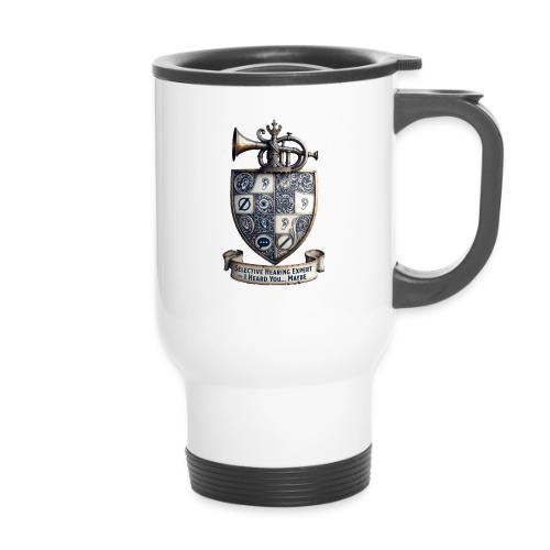 Selective Hearing Expert Crest T Shirt - 14 oz Travel Mug with Handle