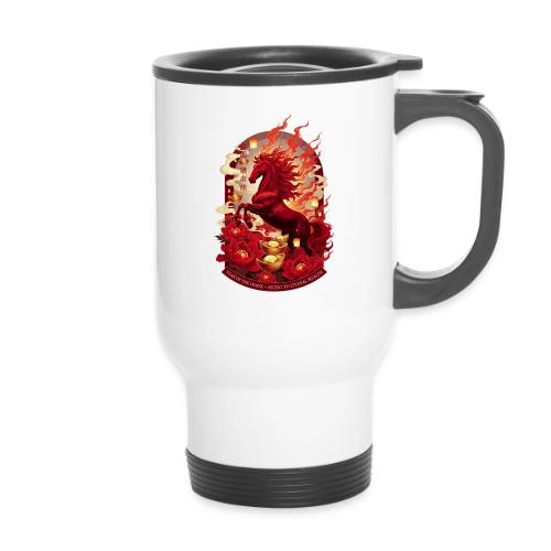 Year of the Horse Ascent T Shirt, Lunar New Year - 14 oz Travel Mug with Handle