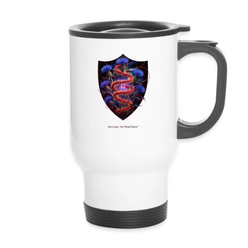 Women’s Day Crimson Thread Matriarch T Shirt, Gift - 14 oz Travel Mug with Handle
