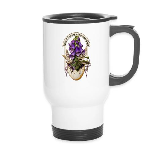 Spring Serenity Foxglove Tee, Easter Gift for wife - 14 oz Travel Mug with Handle