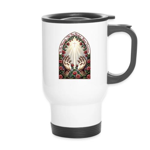 Easter By His Wounds Healed T Shirt, Renewal Gift - 14 oz Travel Mug with Handle
