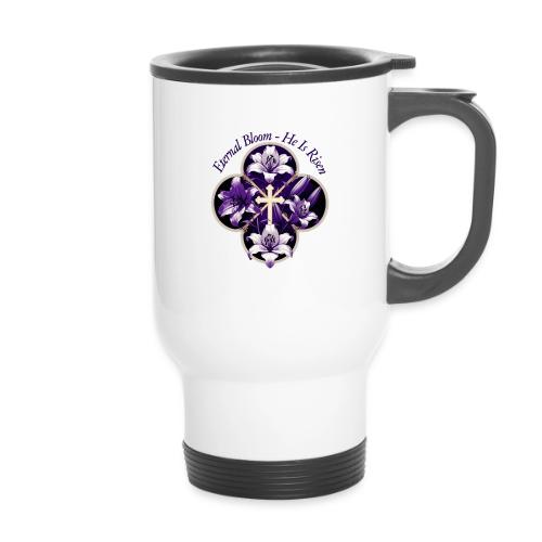 Easter Eternal Bloom Lily Crown T Shirt, Gift - 14 oz Travel Mug with Handle