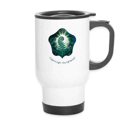 Easter Unfurl in Light Resurrection T Shirt, Gift - 14 oz Travel Mug with Handle