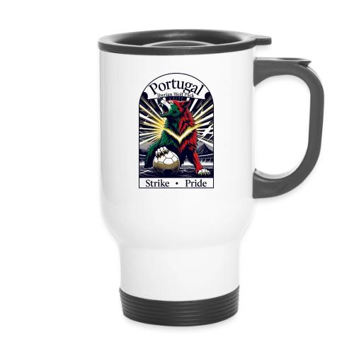 Portugal Iberian Wolf Soccer T Shirt, Pride Gift - 14 oz Travel Mug with Handle