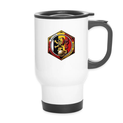 Belgium Lion Valor T-Shirt, Belgian Pride Gift - 14 oz Travel Mug with Handle