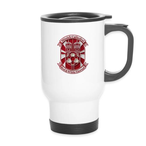 Munich Cathedral T Shirt, German Football Fan Gift - 14 oz Travel Mug with Handle