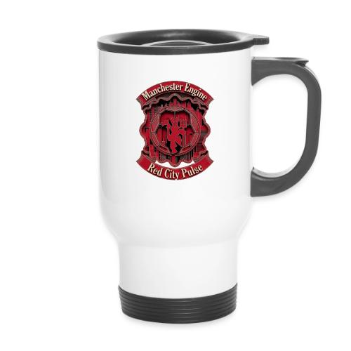 Red Manchester T Shirt, Red Soccer City Pride Gift - 14 oz Travel Mug with Handle