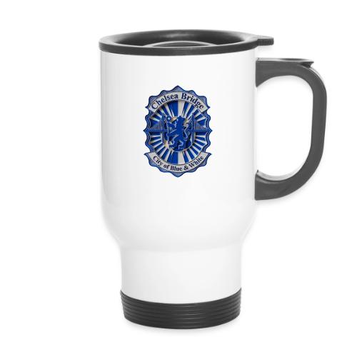 Chelsea Blue Bridge T Shirt, Soccer Fan Gift - 14 oz Travel Mug with Handle