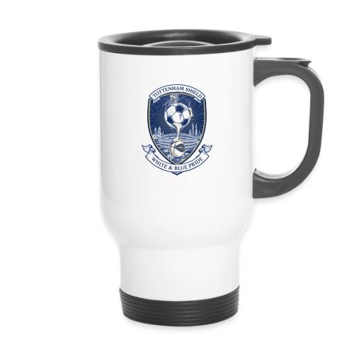 Iconic North London Soccer Emblem Art Print - 14 oz Travel Mug with Handle