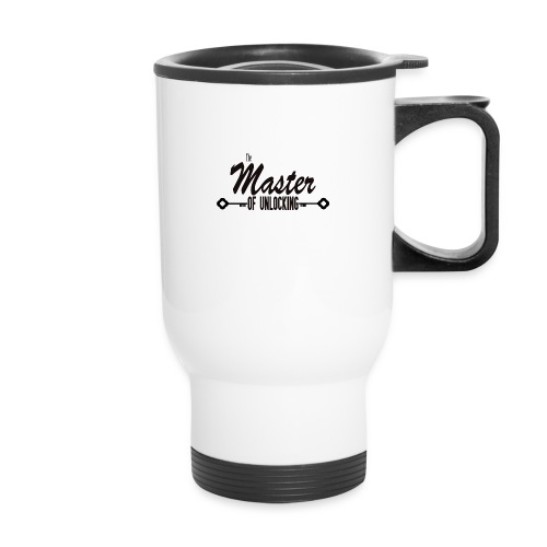 Master of Unlocking (Blue) - 14 oz Travel Mug with Handle