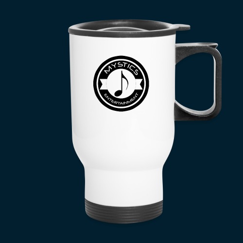 mystics_ent_black_logo - Travel Mug with Handle