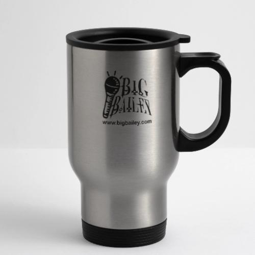BIG Bailey LOGO and Website Black Artwork - 14 oz Travel Mug with Handle