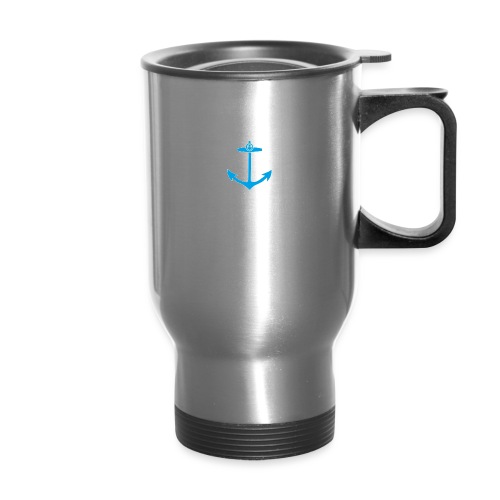 M B Logo White Stars Branded - Travel Mug with Handle