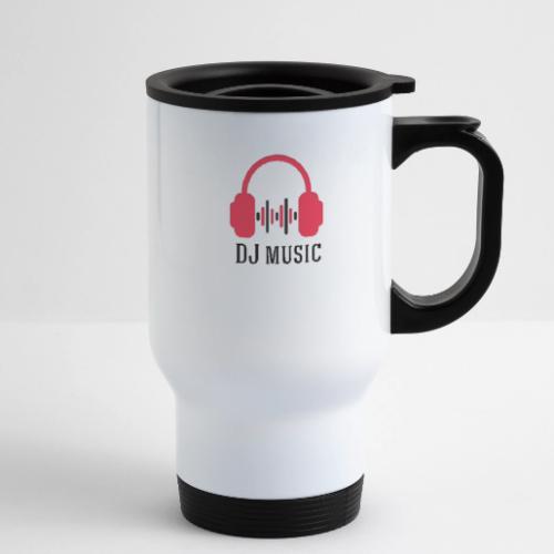 DJ music. - 14 oz Travel Mug with Handle