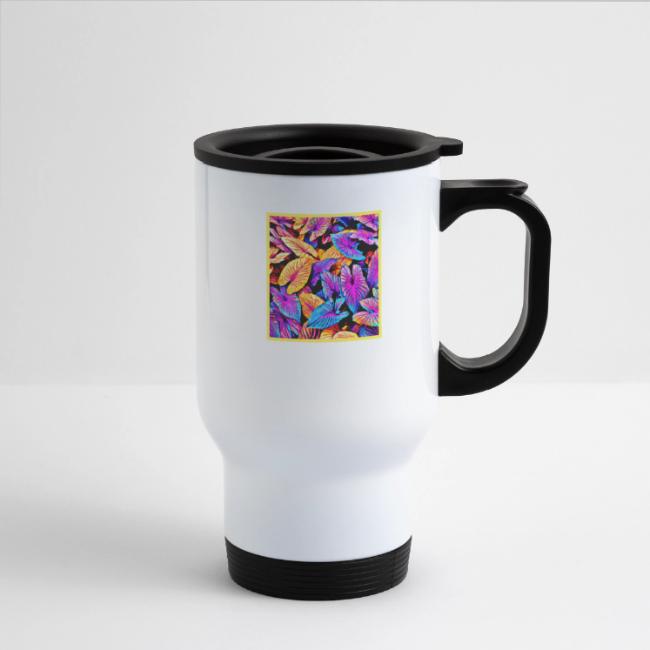 Captivating Neon Elegance Leaf Pattern