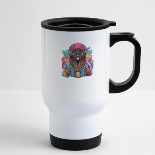 Boxer Dog Splash Art - 14 oz Travel Mug with Handle