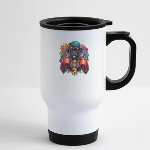 Boxer Dog Art - 14 oz Travel Mug with Handle
