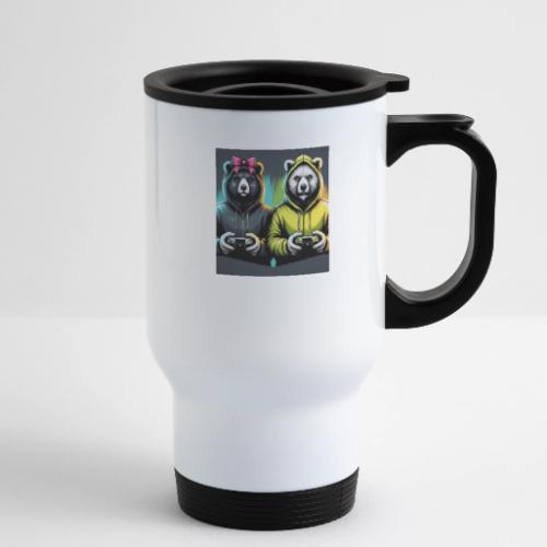 Gamer Bears - 14 oz Travel Mug with Handle