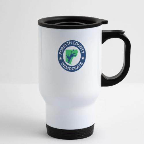 FoCoDems Logo - 14 oz Travel Mug with Handle