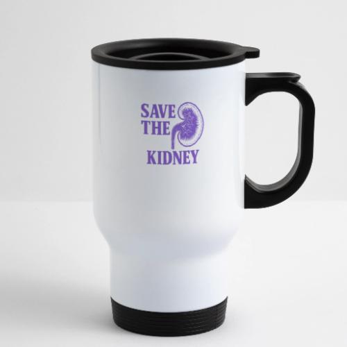 Save the kidney - 14 oz Travel Mug with Handle