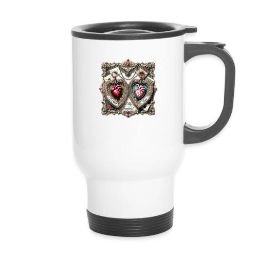 Keeper of My Deepest Love Victorian Locket T-Shirt - 14 oz Travel Mug with Handle