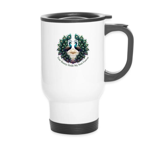 Your Beauty Holds My Soul Peacock Gifts T-Shirt - 14 oz Travel Mug with Handle