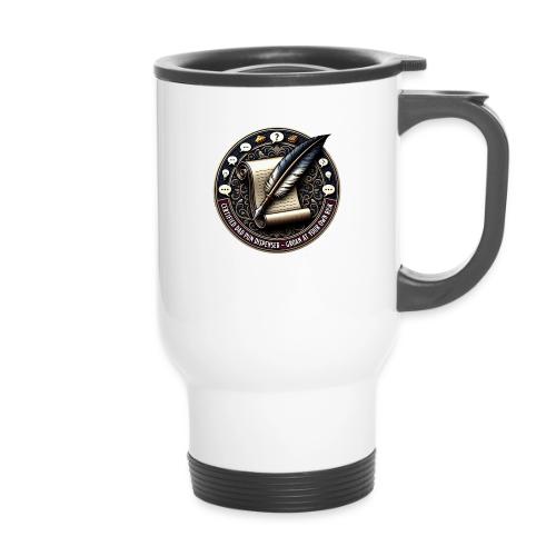 Certified Dad Pun Dispenser T Shirt - 14 oz Travel Mug with Handle