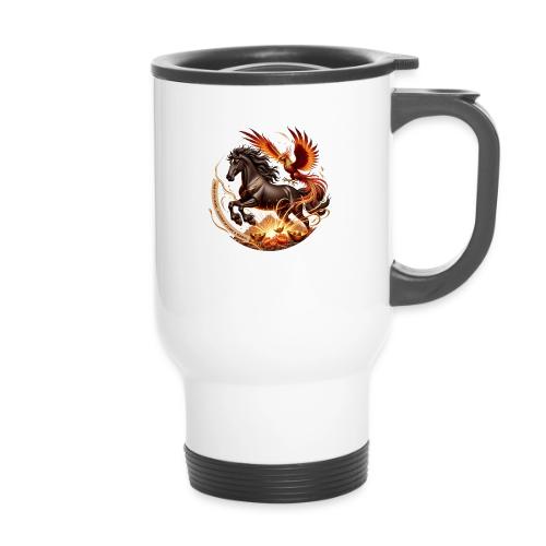 Year of the Horse Phoenix T Shirt, Lunar NY Gift - 14 oz Travel Mug with Handle