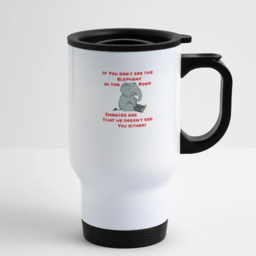 Elephant in the Room Meme - 14 oz Travel Mug with Handle