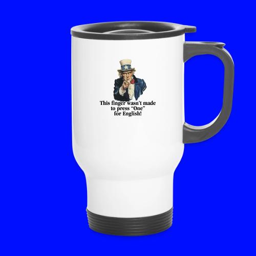 Uncle Sam - Finger - 14 oz Travel Mug with Handle