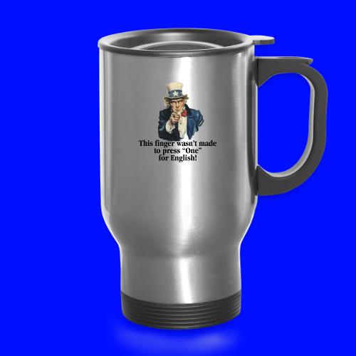 Uncle Sam - Finger - 14 oz Travel Mug with Handle