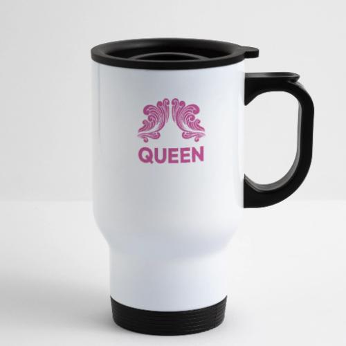 Queenlisse™ Signature Crown T-Shirt – Elegant - 14 oz Travel Mug with Handle